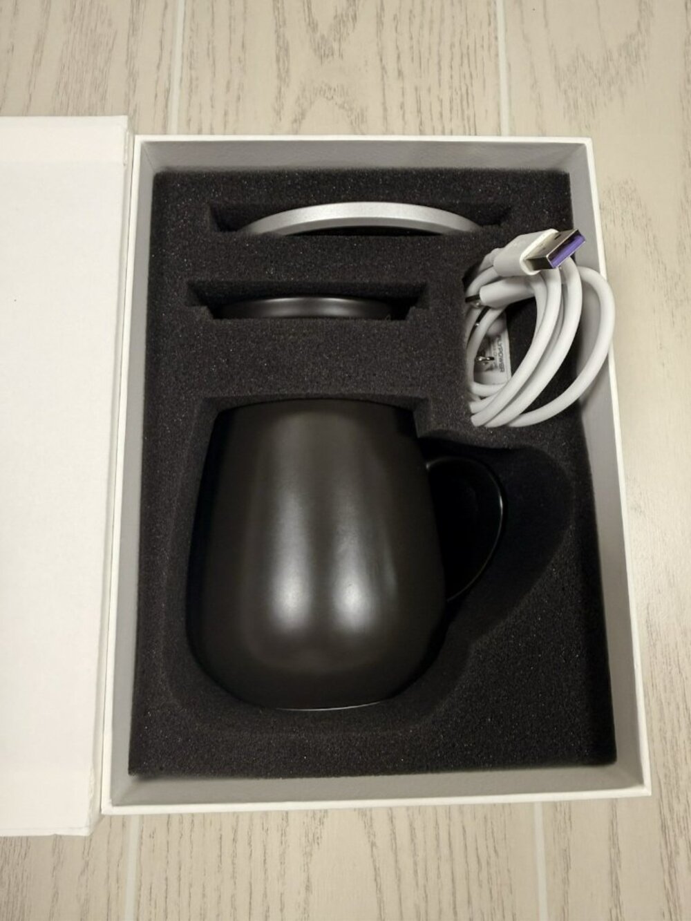 OHOM Ui+ Plus Self-heating Mug Cup Inkstone Black MGS04BK - Picture 10 of 12